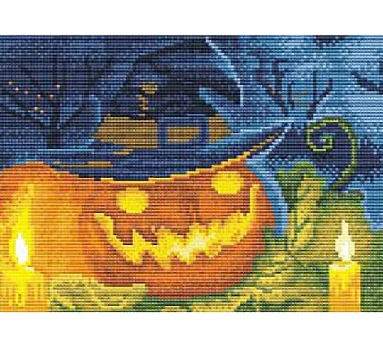 Sparkly Selections Pumpkin and Candles Glow in the Dark Diamond Art Kit